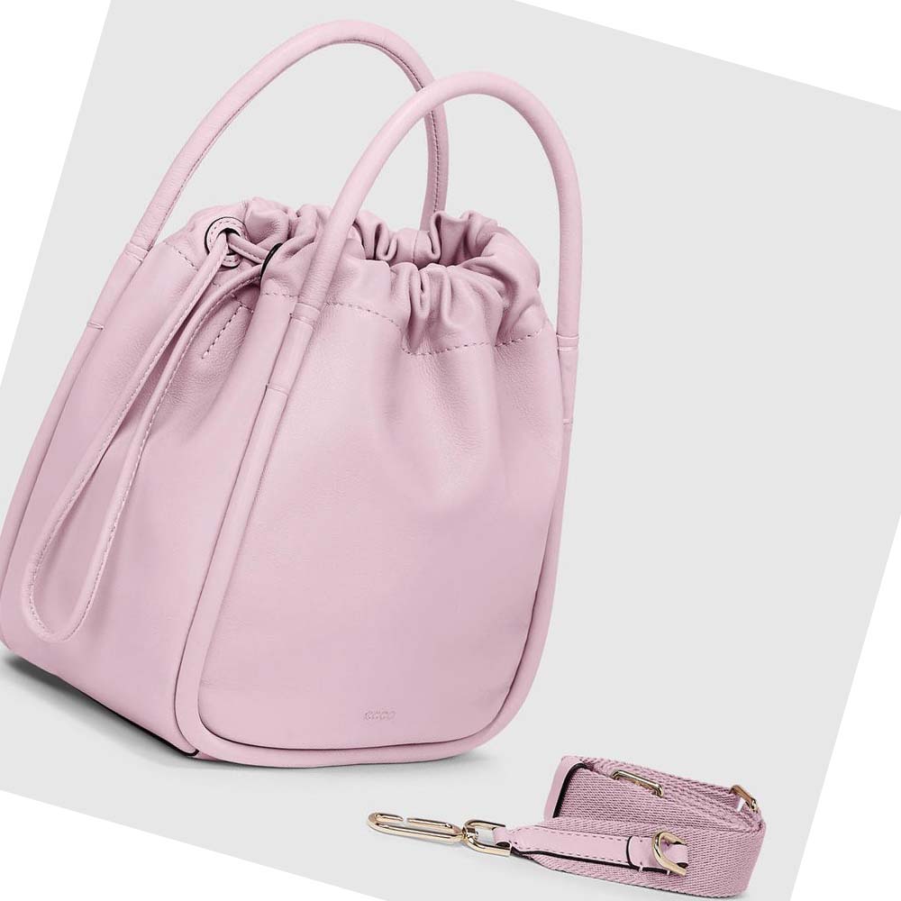 Women's Ecco Contact Drawstring Handbag Pink | USA 332LIS